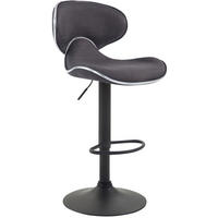 BARHOCKER Stoff dunkelgrau - Dunkelgrau/Schwarz, Textil/Metall (46/88/49cm) - CLP