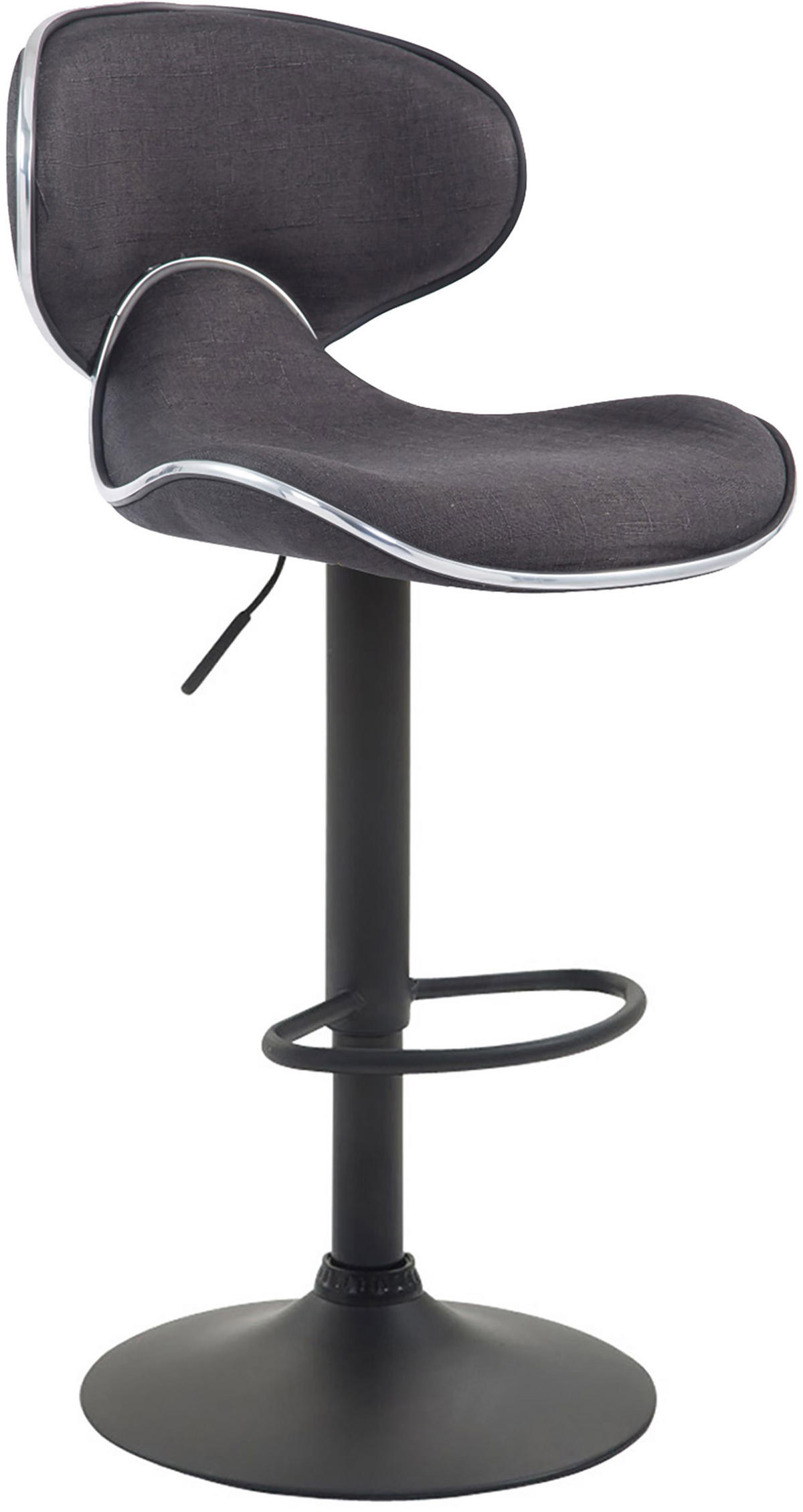 BARHOCKER Stoff dunkelgrau - Dunkelgrau/Schwarz, Textil/Metall (46/88/49cm) - CLP