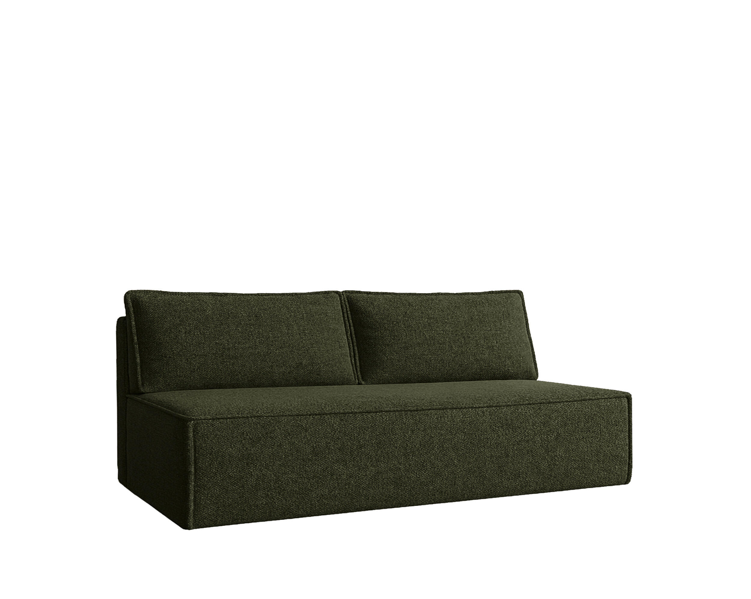 SCHLAFSOFA Mit Bettkasten DUO Stoff Verita Dunkelgrün - Dunkelgrün, Holz/Kunststoff (198/89/90cm) - Kaiser Möbel