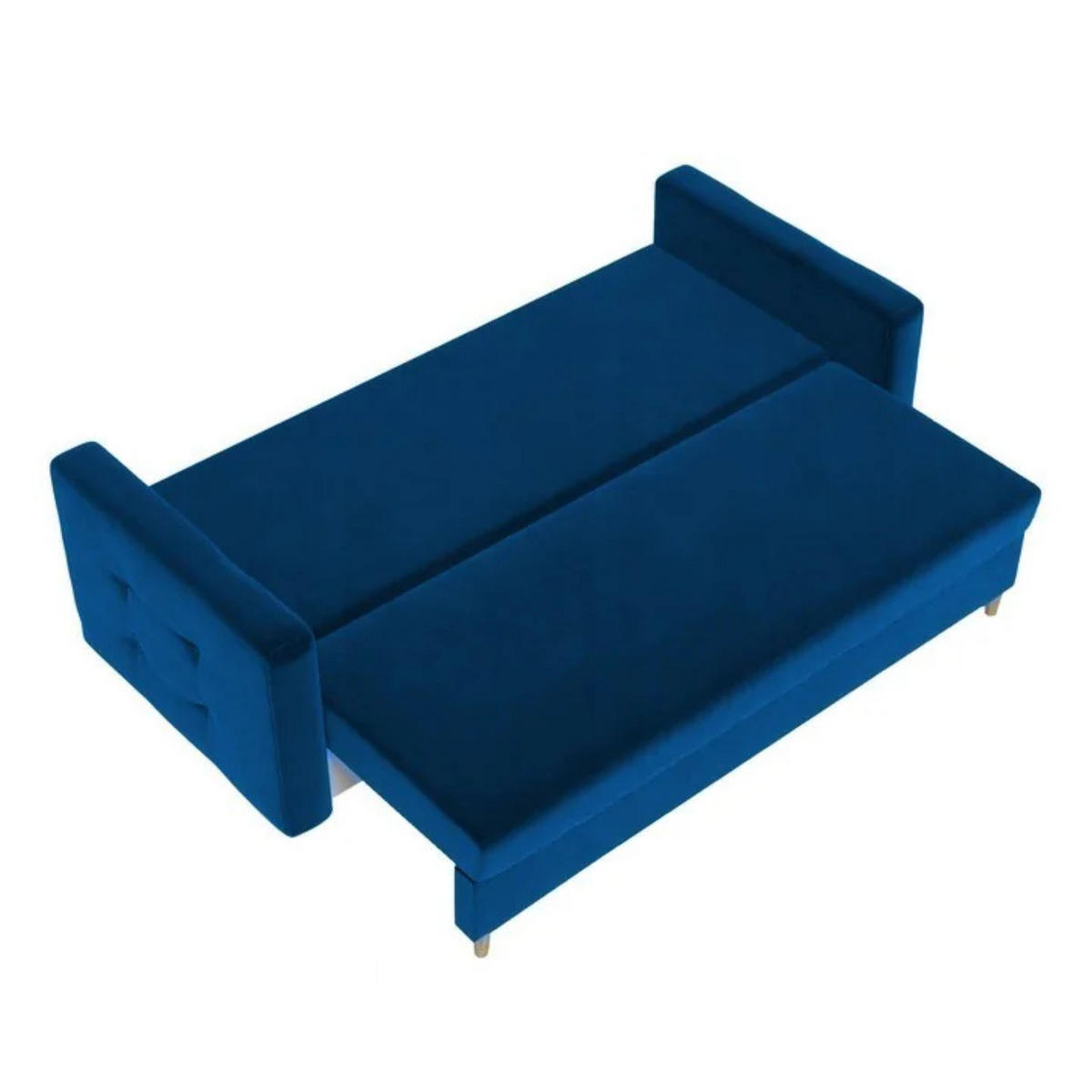 SCHLAFSOFA PETI, Sofa mit Schlaffunktion und Bettkasten, Farbe: Hellgrau, Veloursstoff - Hellgrau, Textil (217/97/87cm) - Sepro Meble