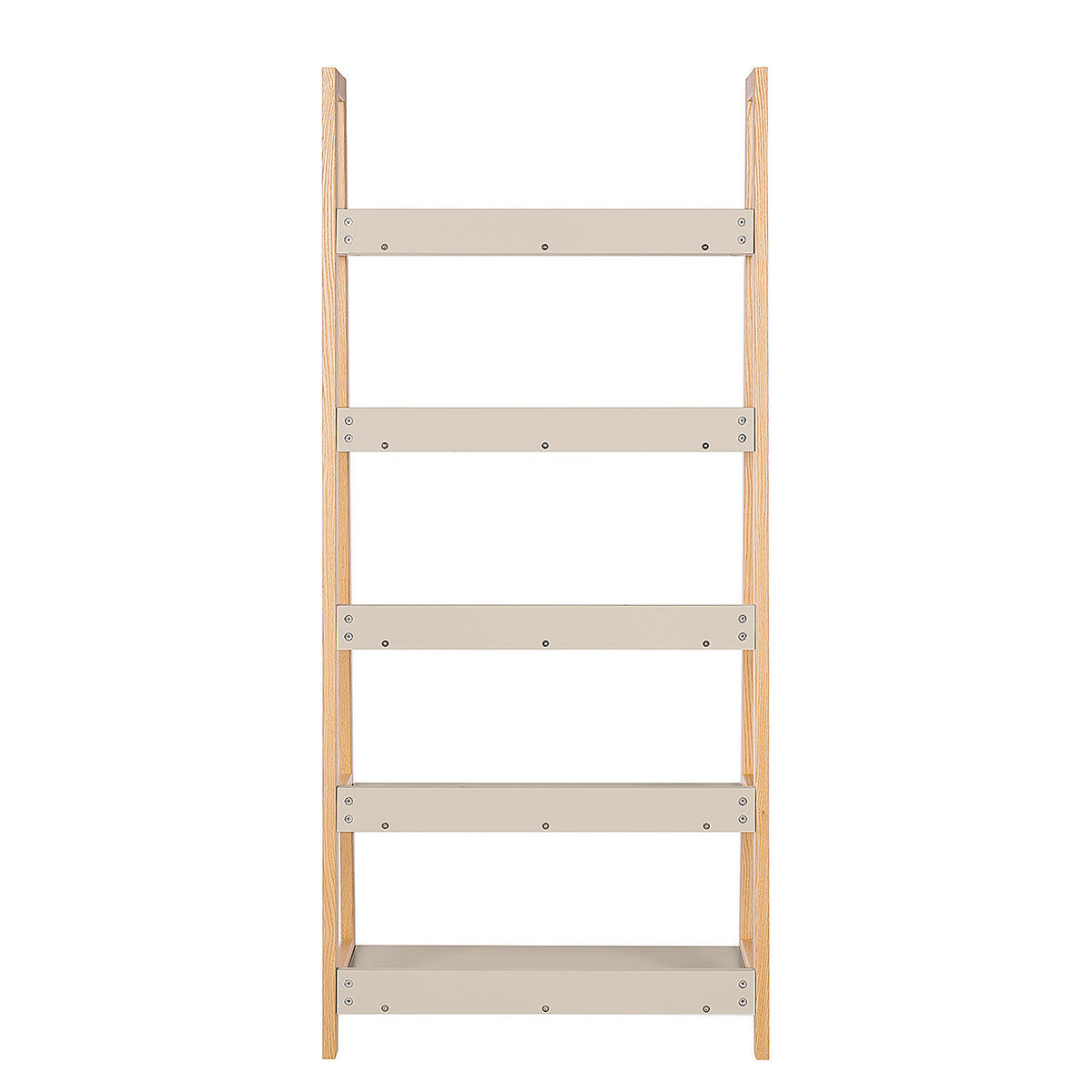 LEITERREGAL - Holzwerkstoff / Teilmassivholz - Taupe, Holz/Holzwerkstoff (80/180/40cm) - home24