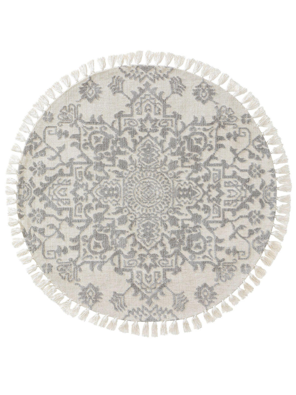 TEPPICH rund Elias Grau ø 150 cm rund - Grau, Textil (150/150cm) - benuta Nest