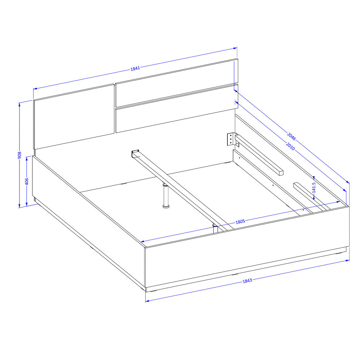 POSTEL 180/200 Lilia Dřevo - hnědá, kompozitní dřevo (180/200cm) - Petits-meubles