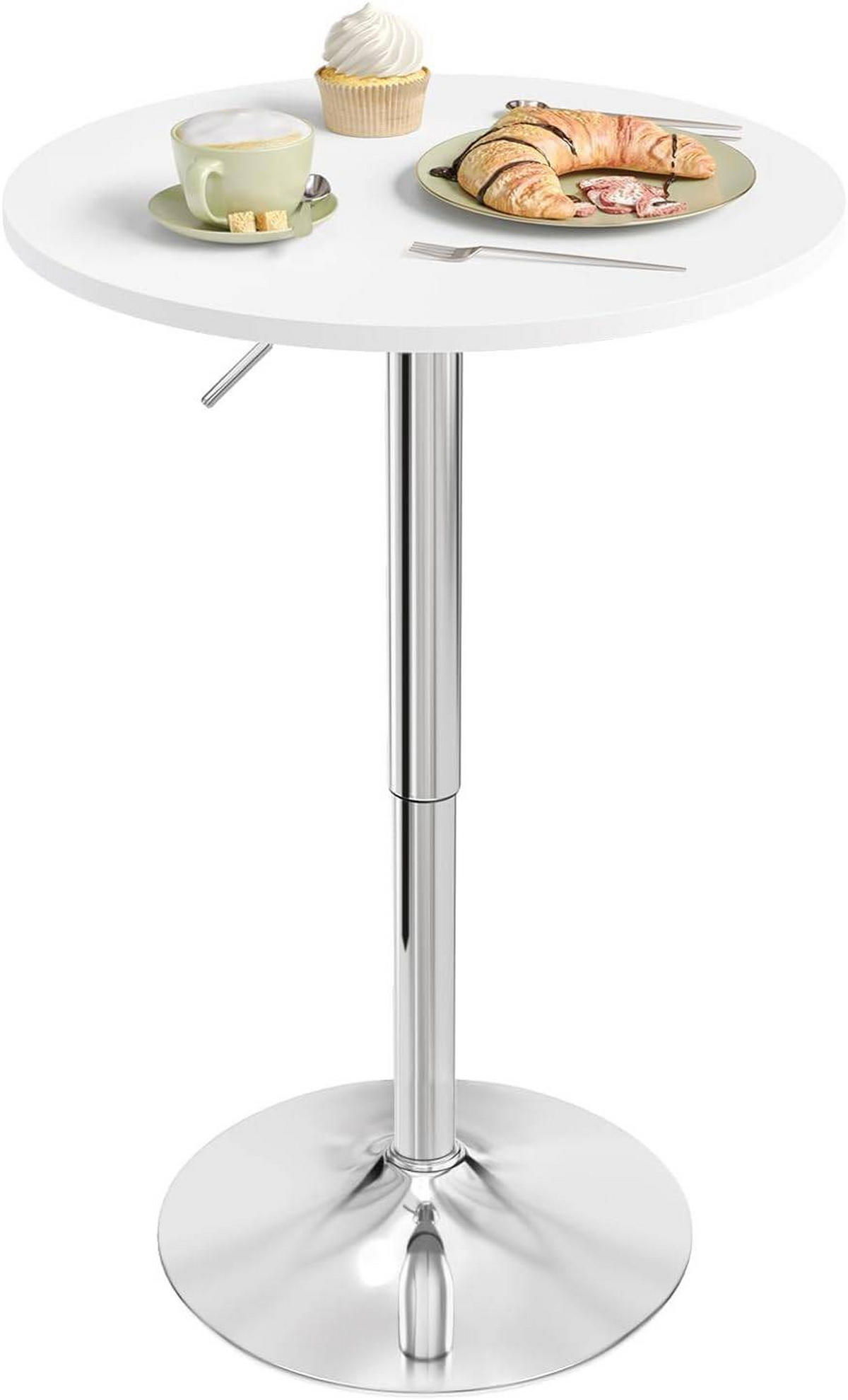 BARTISCH Stehtisch, Bistrotisch aus MDF Metall, 60x60x91cm - Weiß, Holzwerkstoff/Metall (60/60/91cm) - Woltu