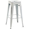 BARHOCKER MILAN Antik-Weiß Metall - Weiß, Metall (43/76/43cm) - DELUKE
