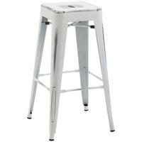BARHOCKER MILAN Antik-Weiß Metall - Weiß, Metall (43/76/43cm) - DELUKE