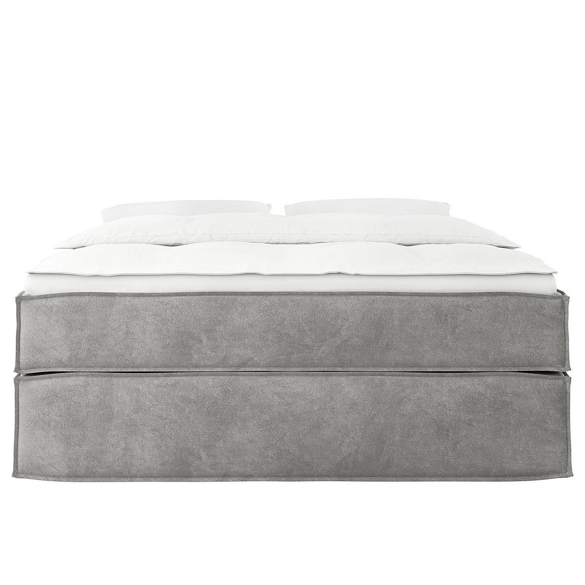BOXSPRINGBETT - Premium - Hellgrau, Textil (140/200cm) - home24