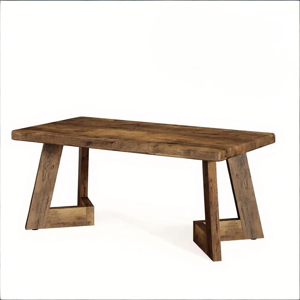 COUCHTISCH Rustikal Braun, 120/60/50 cm - Wildeiche, Holz (60/120/50cm) - PANGIVO