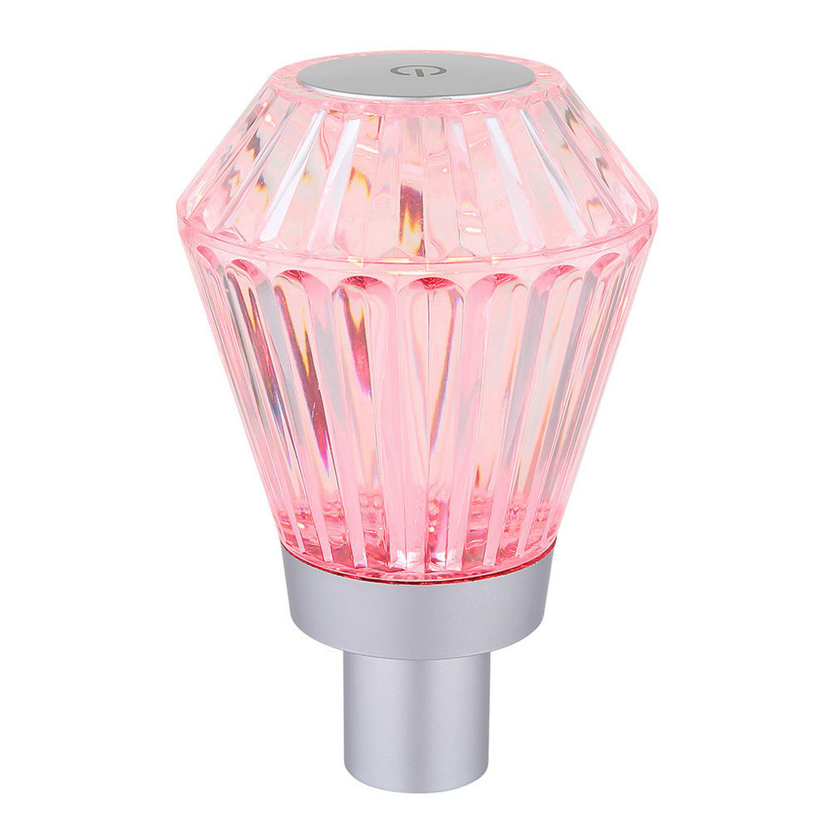 LED TISCHLEUCHTE POLIMI Silber Kristalloptik - Silberfarben, Kunststoff (11/11/16.9cm) - Globo Lighting