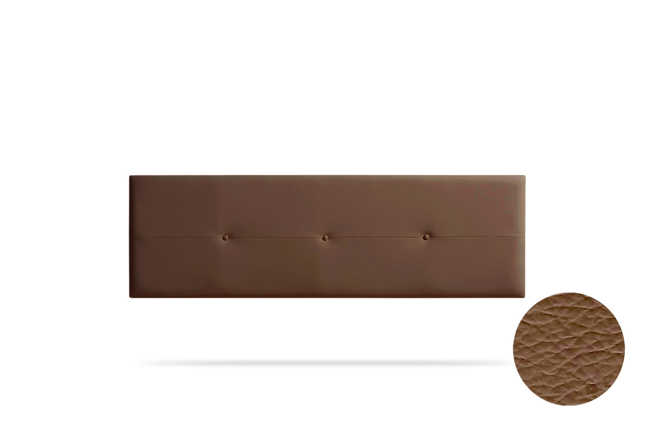 Kopfteil gepolstert NAPOLI Kunstleder 160x50x5 cm - Braun - Moonia - Braun, Holz (160/5/50cm)