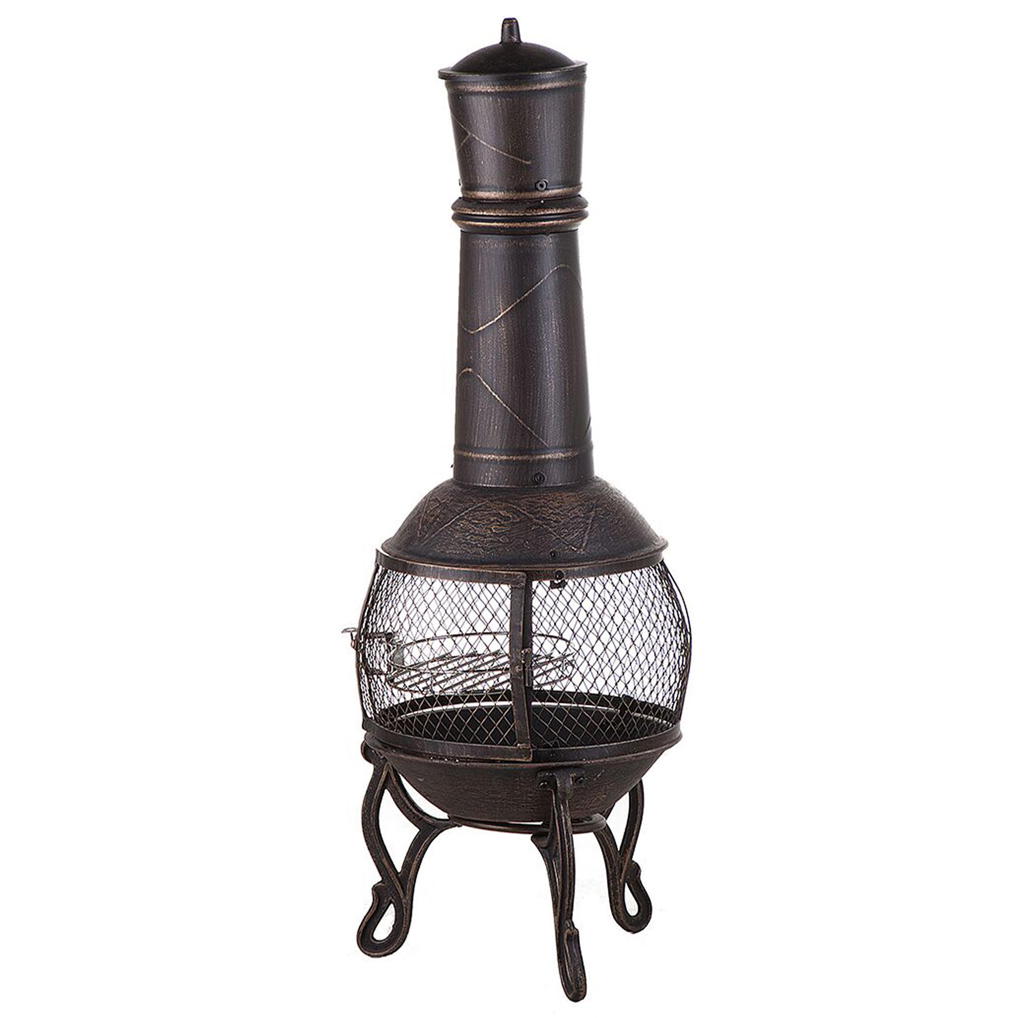 FEUERSTELLE Messing Stahl Tacora - Messingfarben/Goldfarben, Metall (37/105/37cm)