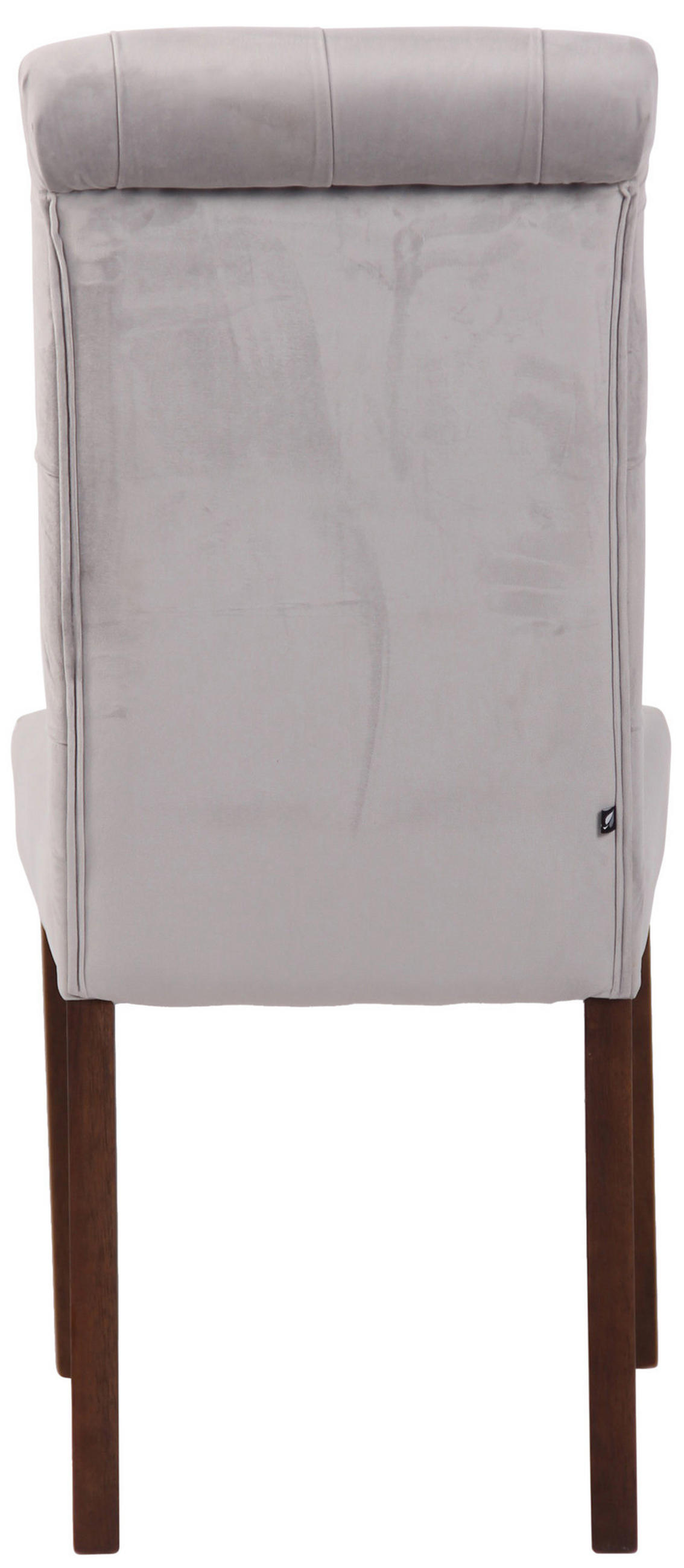 ESSZIMMERSTÜHLE 2er-Set WALES Samt 98x45x63 cm grau Holz - Grau, Holz (45/98/63cm) - DELUKE