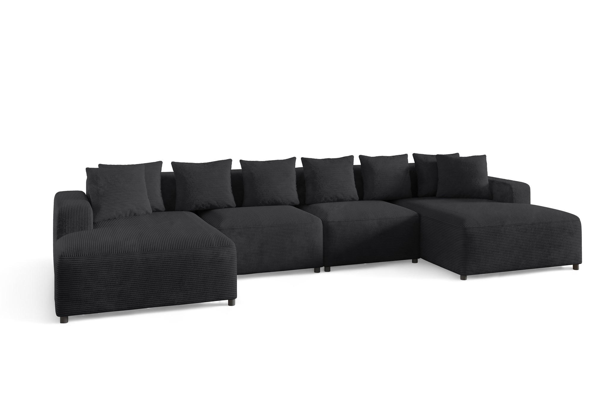 Fun Möbel Wohnlandschaft Anthrazit 426x75x75 cm