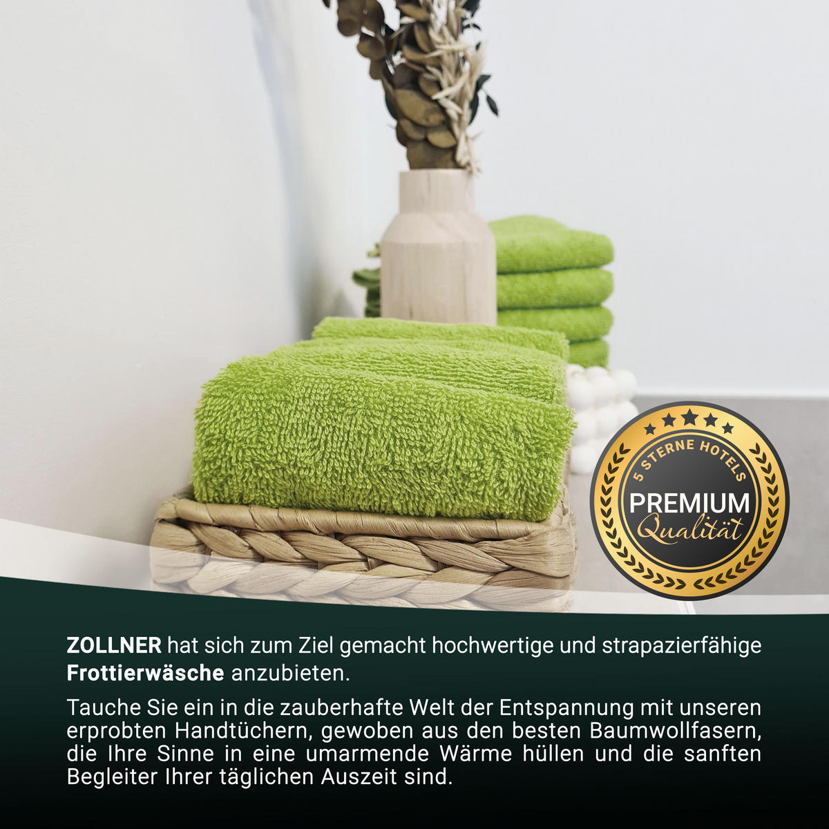 GÄSTETÜCHER, 10er-Set, 30x50 cm, 100% Baumwolle, Grün - Limette, Textil (30/50cm) - Zollner