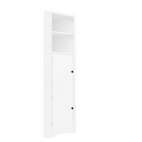 HOCHSCHRANK 51,7/32/155,4 cm aus MDF mit dreieckiger Eckform Weiß - Weiß, Holzwerkstoff (32/155.4/51.7cm) - Modenvie
