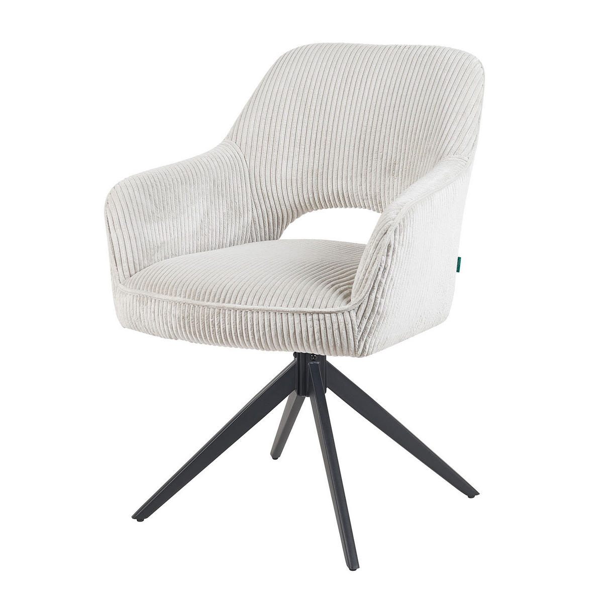 DREHSTUHL Mika-Nils - Hellgrau/Schwarz, Textil/Metall (60/87/65cm) - DUBI Möbel