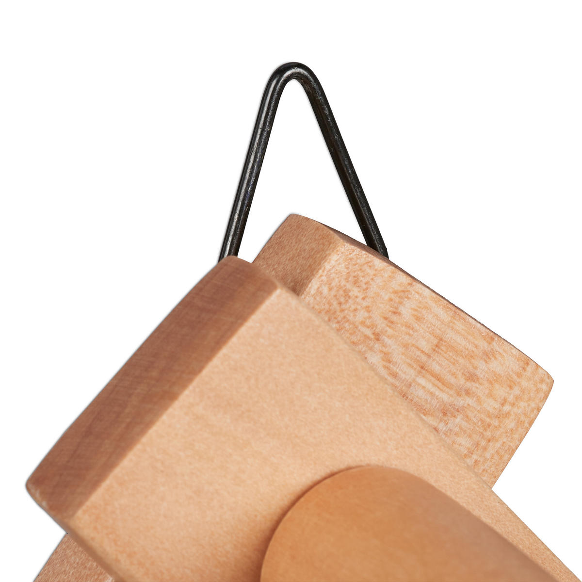 WANDGARDEROBE - Hellbraun, Holz (111/5.5/7.5cm) - Relaxdays