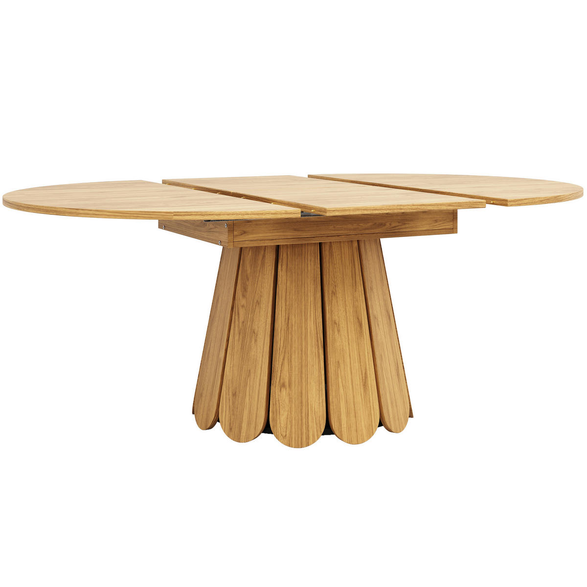 ESSTISCH 118(158)/118/76,8 cm Natur aus MDF ausziehbar - Naturfarben, Holzwerkstoff (158/118/76cm) - OKMYHOME