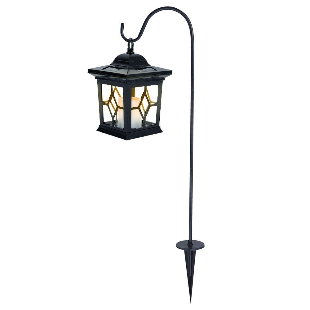 LED AUSSENLEUCHTE Solar Metall Schwarz - Schwarz, Metall (14.3/14.3/19cm) - Globo Lighting