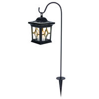 LED AUSSENLEUCHTE Solar Metall Schwarz - Schwarz, Metall (14.3/14.3/19cm) - Globo Lighting