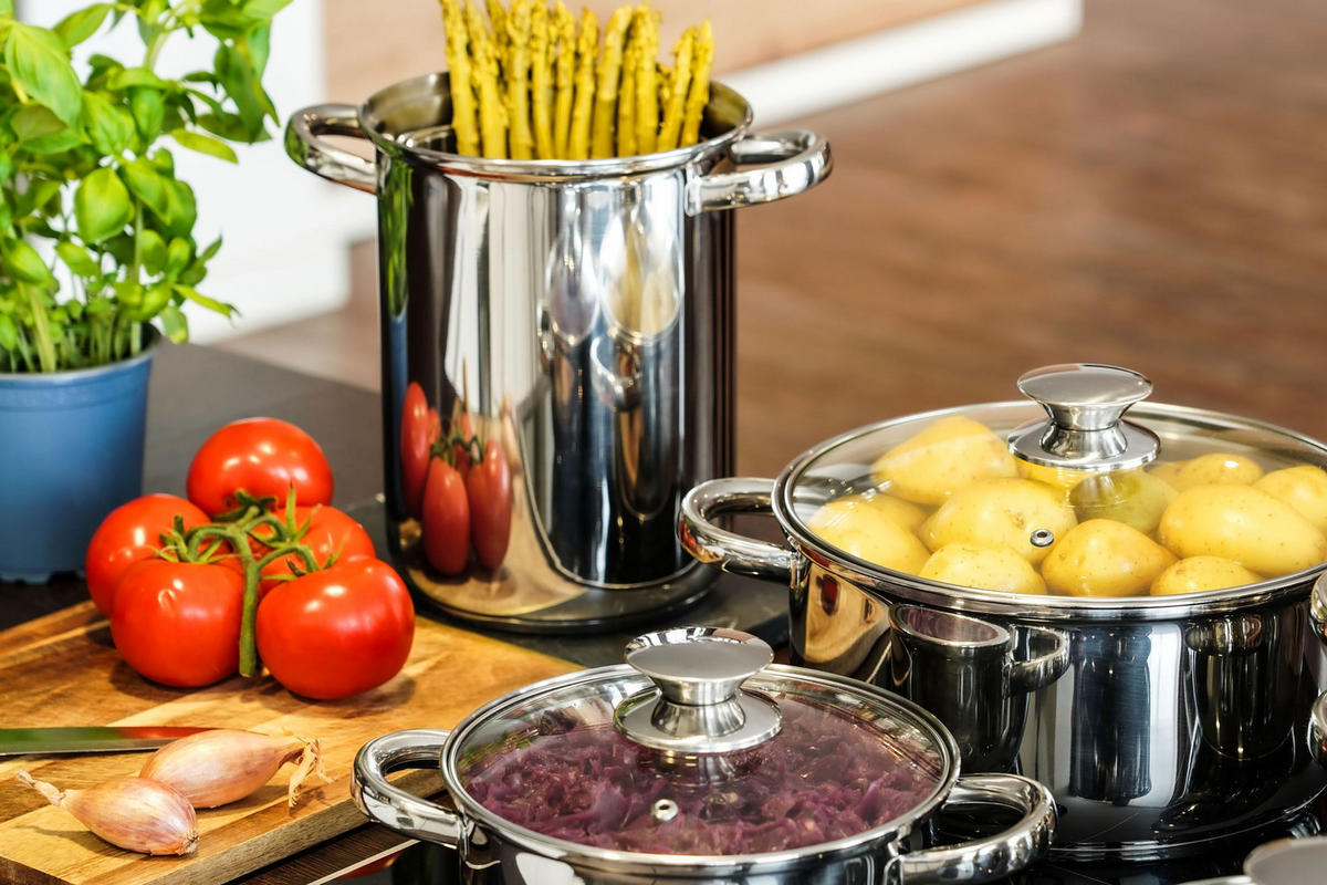 KOPF TOPFSET Janina, Edelstahl, Induktion, 19-teilig - Silberfarben, Metall - KOPF