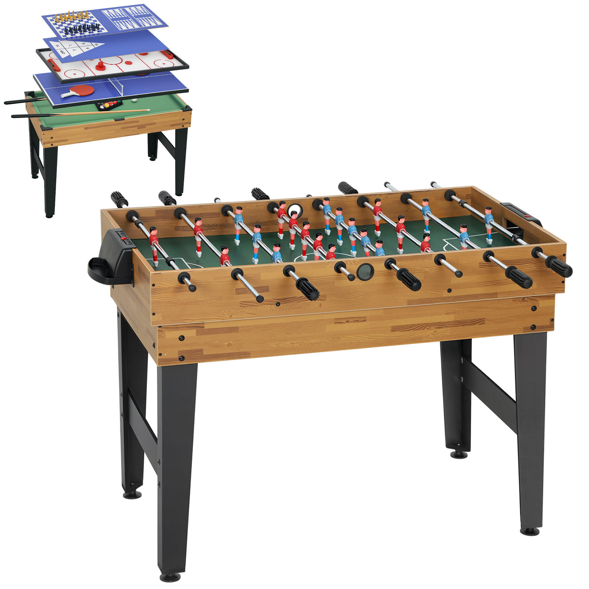SPIELETISCH DE-10925 Walnuss - Walnussfarben, Holzwerkstoff (109/80/121cm) - ComfortXL