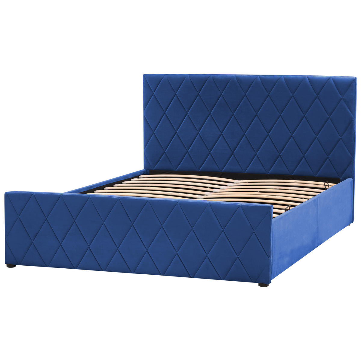 BETT mit Stauraum 140x200 cm Blau Rochefort - Blau, Textil (140/200cm) - Beliani
