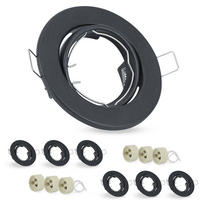 ZAPUŠTĚNÉ bodové svítidlo Aixi II 9/9/3 cm (sada 6 ks) - černá, kov (9/9/3cm) - Nettlife