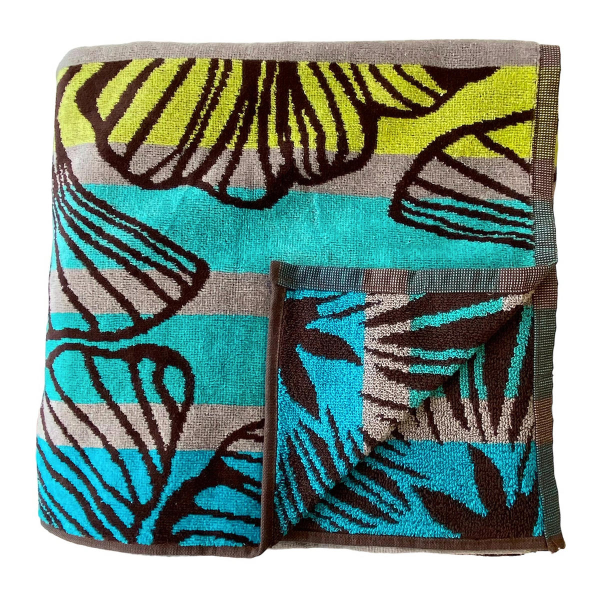 STRANDTUCH Frottee Velours Jacquard Lazare 140x180 400g/m² - Blau, Textil (140/180cm) - LE COMPTOIR DE LA PLAGE
