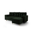 ECKSOFA SKANDI Itaka 10 Rechts mit Schlaffunktion - Dunkelgrün, Textil (230/145cm) - Bedante