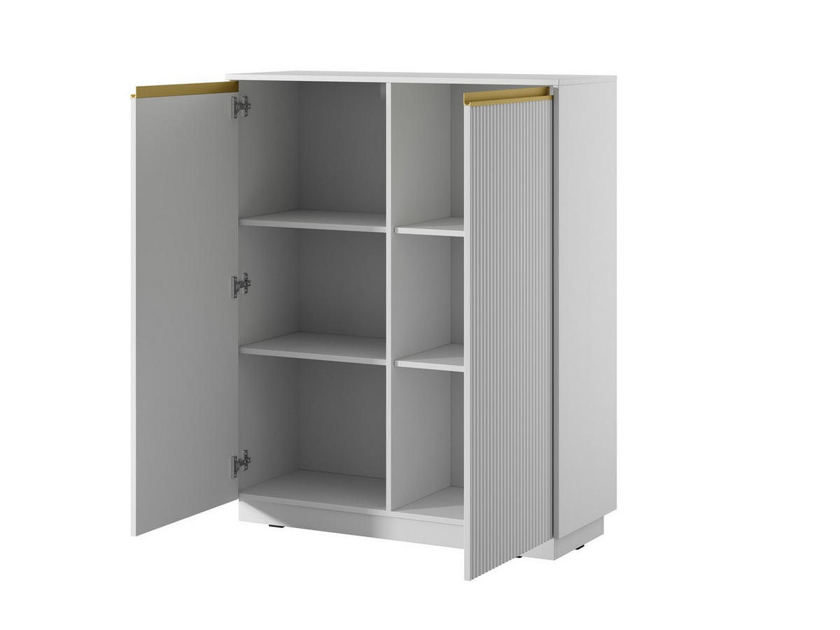 HIGHBOARD Roy 104 Weiß - Weiß, Holzwerkstoff (104/127/39cm) - Bettso