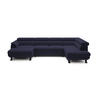 ECKSCHLAFSOFA Raven XL, Verstellbaren Kopfstützen, Bettkasten, Großes Sofa 334x198x162cm Rechte, Meer - Pastellblau, Holz/Textil (334/198cm) - DomoHome