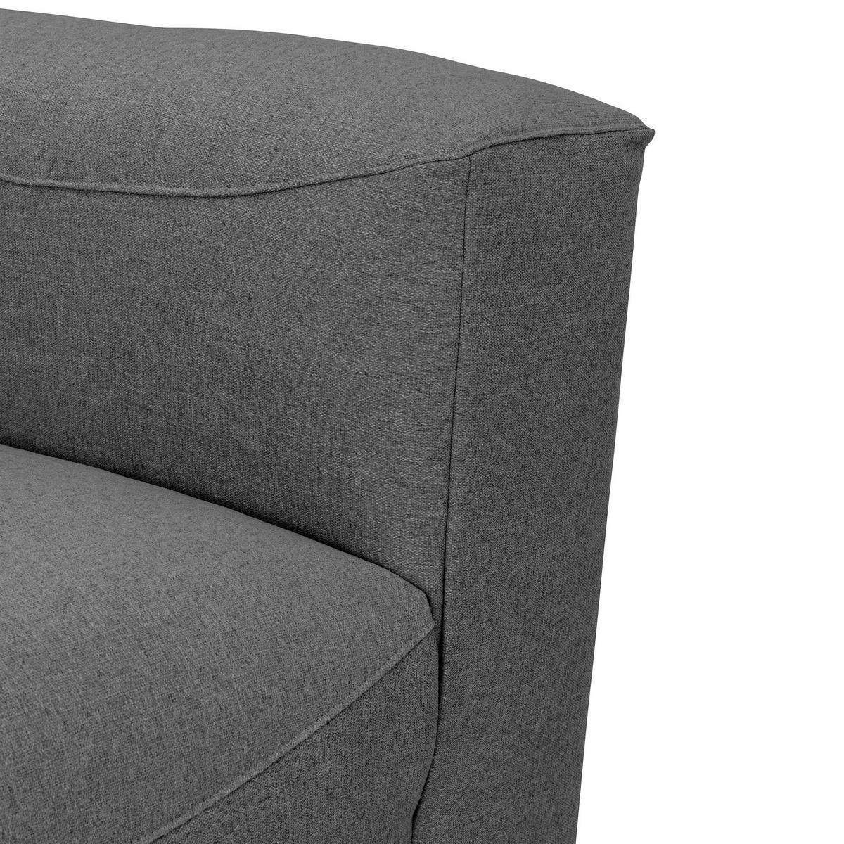 SOFA Element Armlehne rechts Kattrina Flachgewebe anthrazit - Anthrazit, Kunststoff (100/73/100cm) - 58aufmkessel