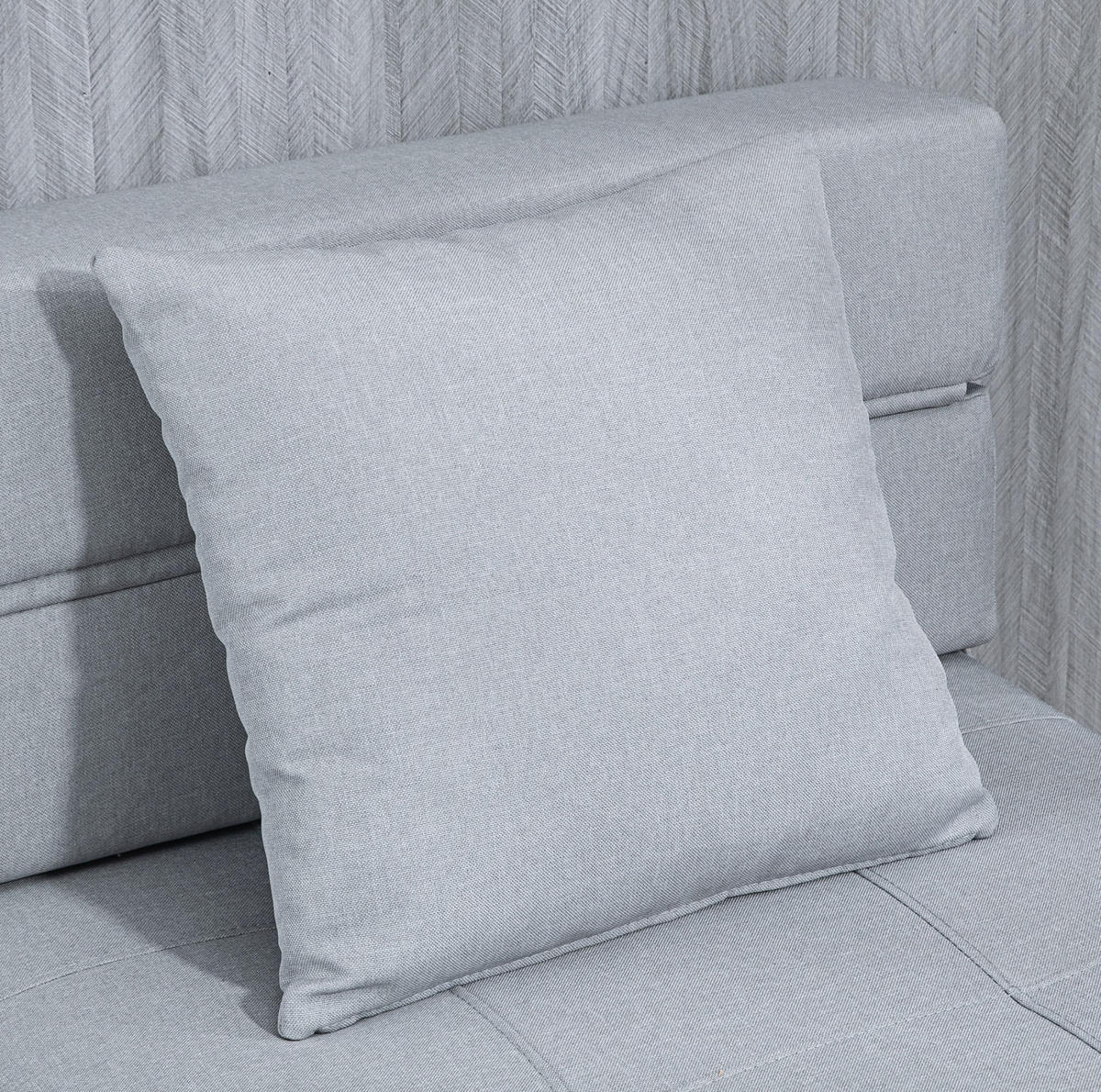 SCHLAFSESSEL 70/70/61 cm in Hellgrau mit Bettfunktion und Kissen - Hellgrau, Kunststoff (70/61/70cm) - BEAOK
