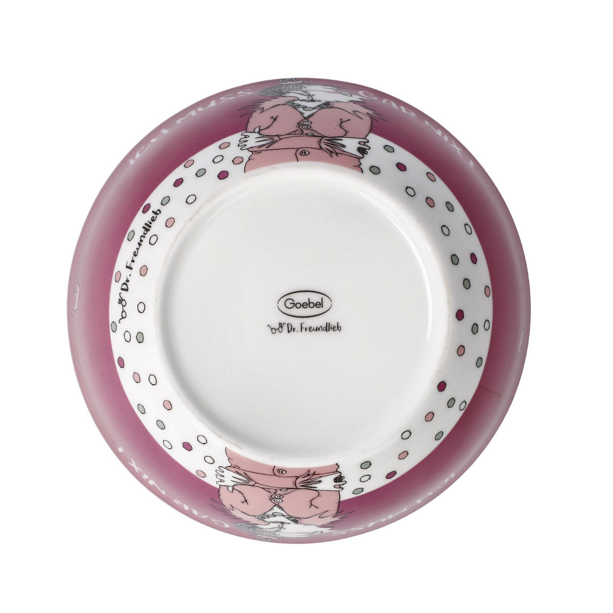 KÜNSTLERSCHALE Barbara Freundlieb - Ich muss gar nix, Fine Bone China, Bunt, 15 cm - Multicolor, Keramik (7cm) - Goebel