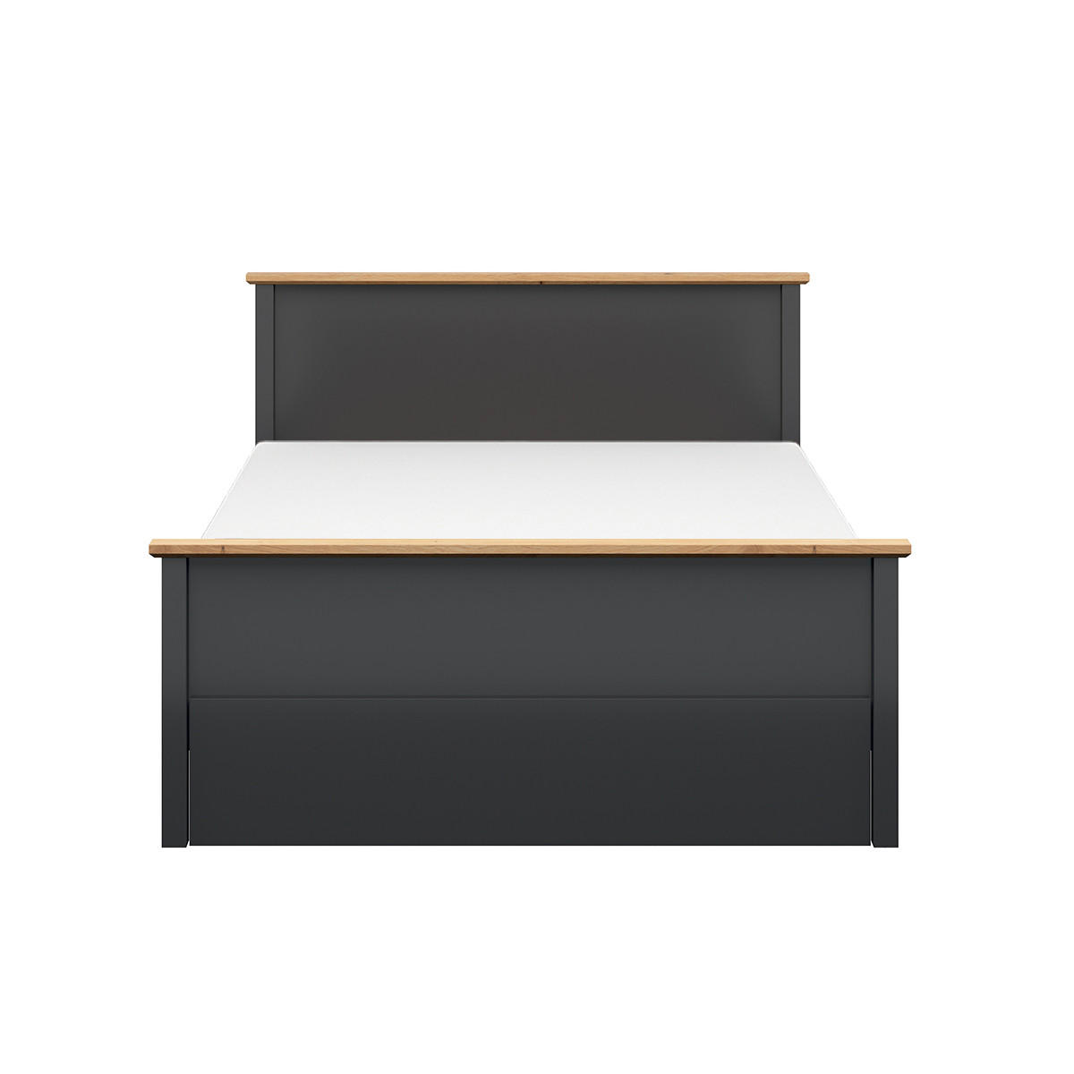 POSTEL 140/200 Duck Antracitově šedá a dubové dřevo - šedá, kompozitní dřevo (140/200cm) - Petits-meubles
