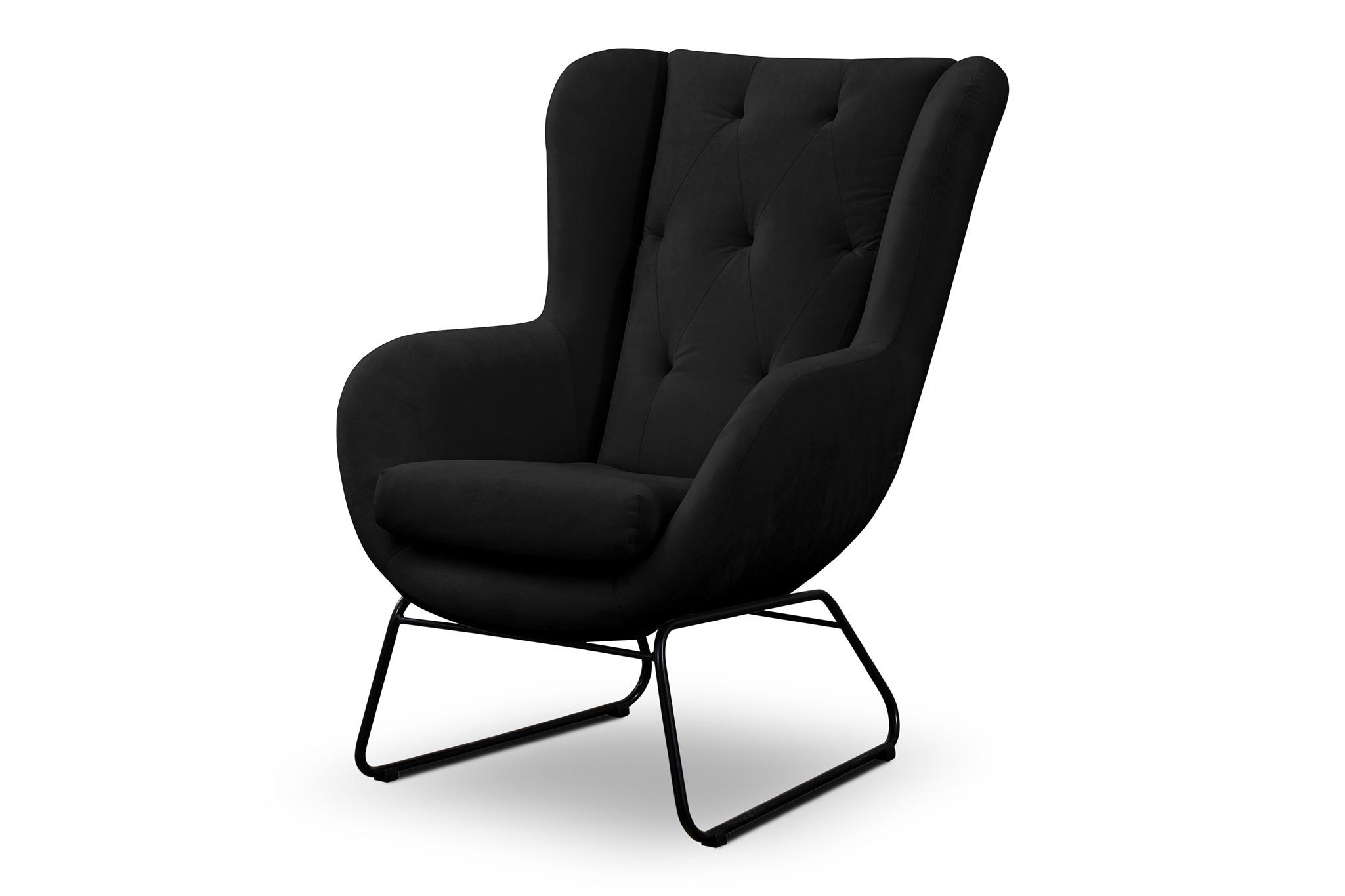 Fun Möbel Sessel Schwarz 80x105x100 cm