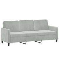 3-SITZER-SOFA Eisleben - Grau, Naturmaterialien (198/77/80cm) - Nettlife