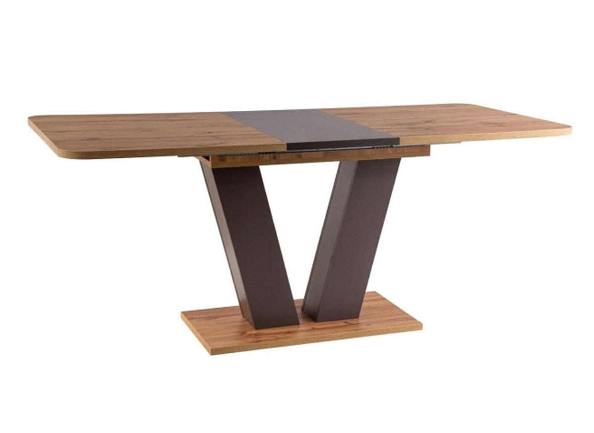 ESSTISCH Platon Wotan Eiche / braun 136-176 / 80 / 76cm - Eiche Wotan/Braun, Holz/Holzwerkstoff (80/136/76cm) - Feldmann-Wohnen