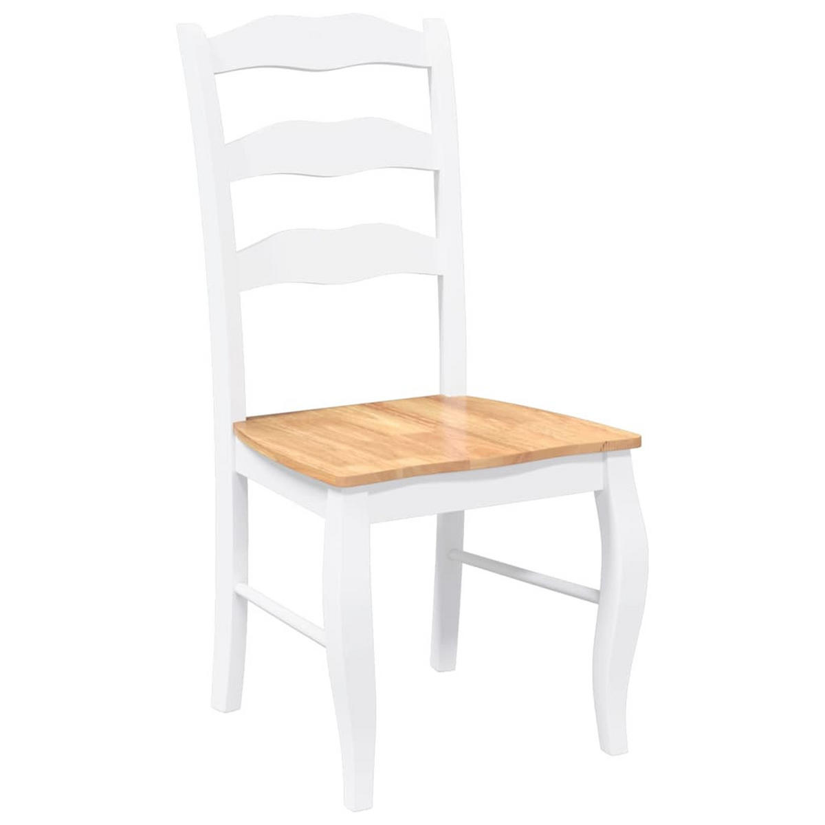 ESSZIMMERSTÜHLE Resz 2er-Set Weiß-Hellbraun - Hellbraun, Holz (48/99/53.5cm) - DELUKE