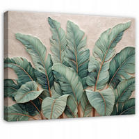 LEINWANDBILD Blätter Abstrakt Grün 120x80 cm - Multicolor, Holzwerkstoff (120/80cm) - Wallarena