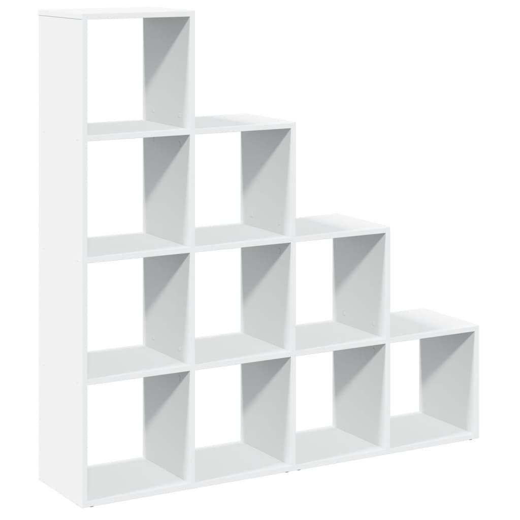 RAUMTEILER-BÜCHERREGAL 4 Stufen Weiss 131.5/29/131.5 Cm - Weiß, Holzwerkstoff (131.5/131.5/29cm) - vidaXL