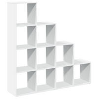 RAUMTEILER-BÜCHERREGAL 4 Stufen Weiss 131.5/29/131.5 Cm - Weiß, Holzwerkstoff (131.5/131.5/29cm) - vidaXL