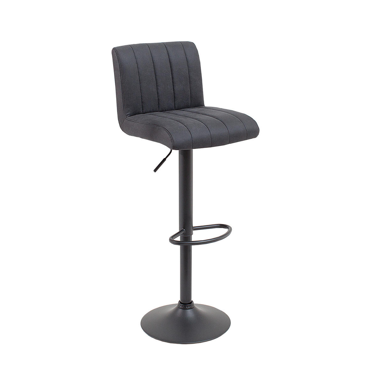 BARHOCKER PORTLAND Microfaser Grau - Grau, Textil (42/88/49cm) - riess-ambiente