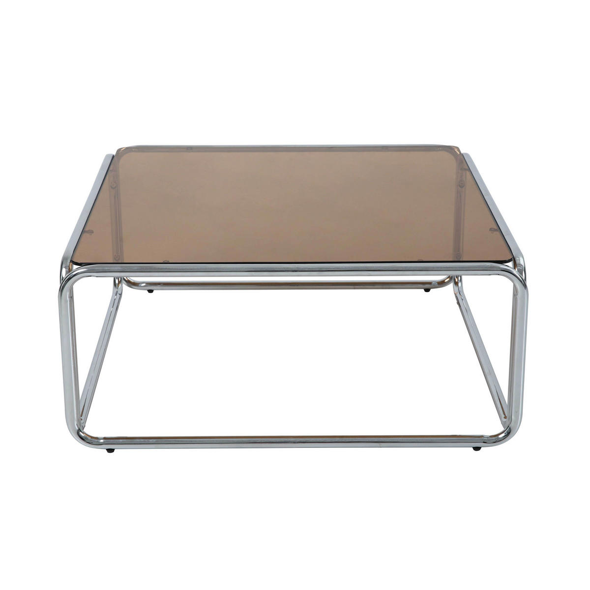 COUCHTISCH, Braun - Braun, Glas/Metall (90/90/40cm) - Oviala