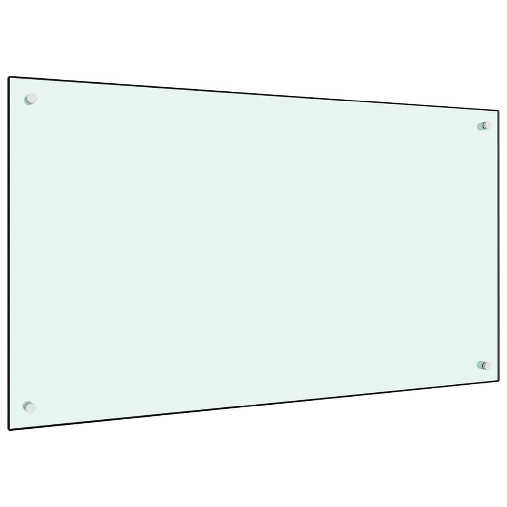 KÜCHENRÜCKWAND Glas 100x60 cm Weiß Wand-Spritzschutz - Weiß, Glas (100/60/0.6cm) - DELUKE