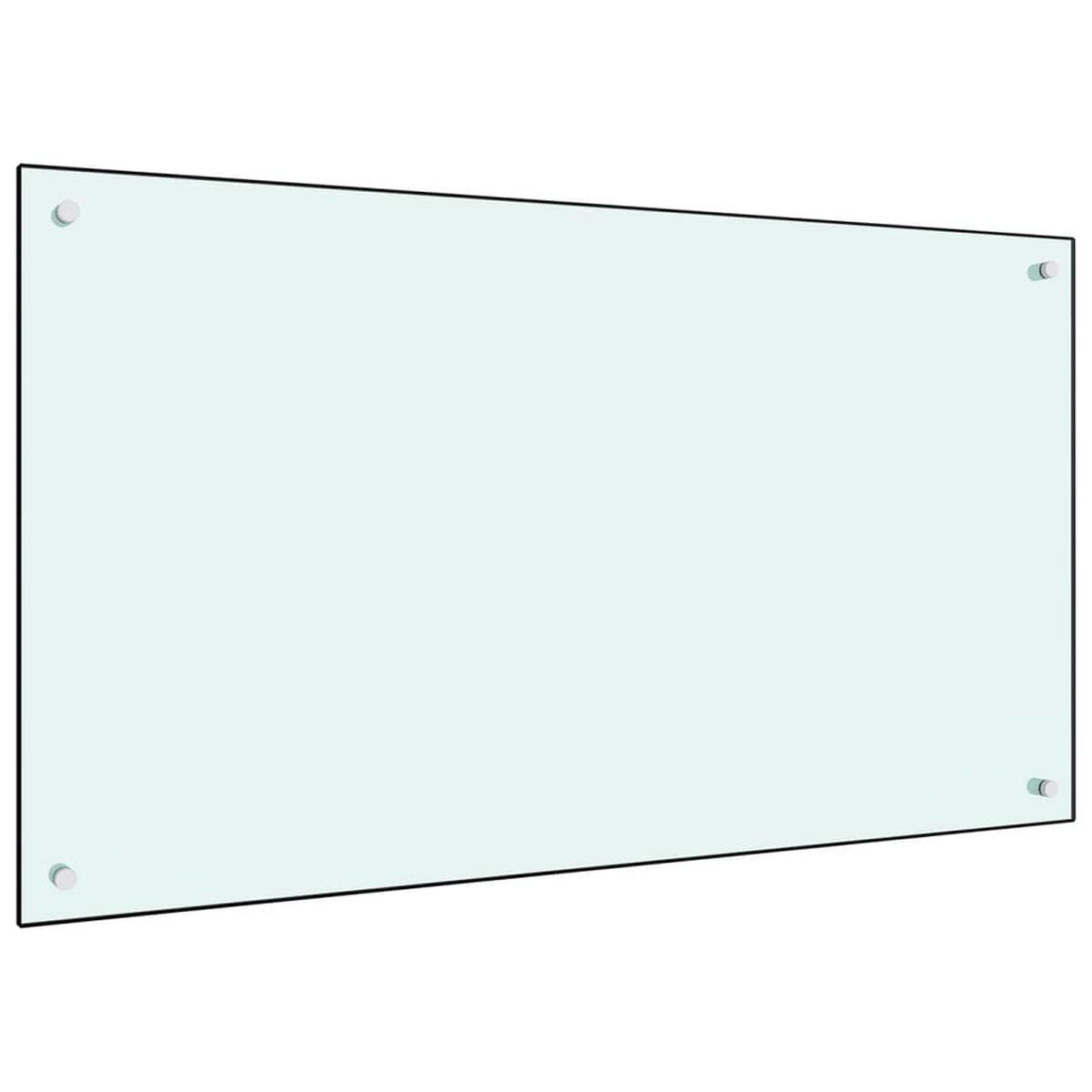 KÜCHENRÜCKWAND Glas 100x60 cm Weiß Wand-Spritzschutz - Weiß, Glas (100/60/0.6cm) - DELUKE