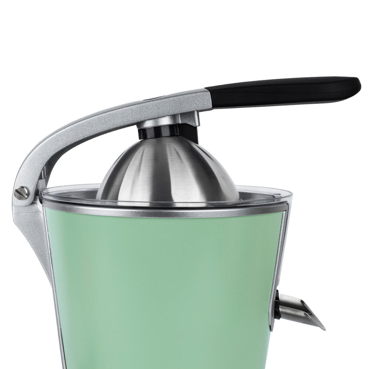 ZITRUSPRESSE AGR88 Pastellgrün, Hebel und Filter aus Edelstahl, Anti-Tropf-System, BPA-frei - Grün, Metall (18.5/29/25.5cm) - HKoenig