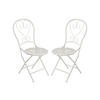 GARTENSTUHL - 41cm x 45cm - Stahl - weiß - GUERMANTES - Weiß, Metall (41/90/45cm) - Vente-Unique