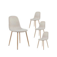 ESSZIMMERSTUHL Ellis Beige 43 cm x 87 cm 4er-Set - Beige, Textil (43/87/54cm) - Klast Home